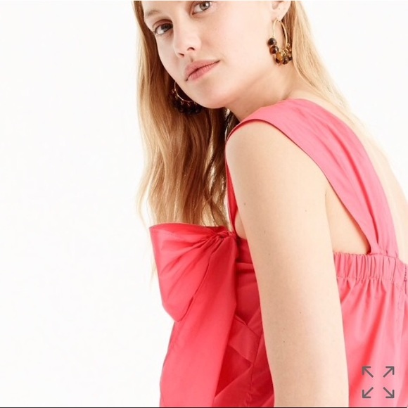 NWT J.Crew one shoulder bow top - Picture 3 of 3